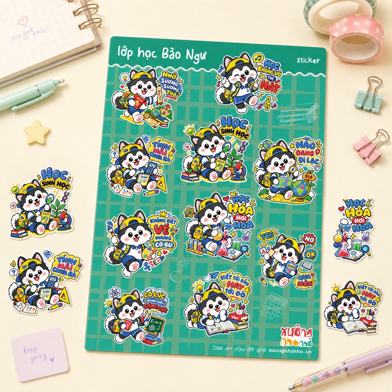 Sticker Bào Ngư A6 – Lớp Học Bào Ngư