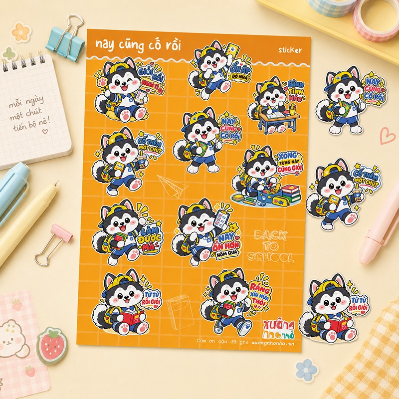 Ảnh review Sticker Bào Ngư A6 – Nay Cũng Cố Rồi