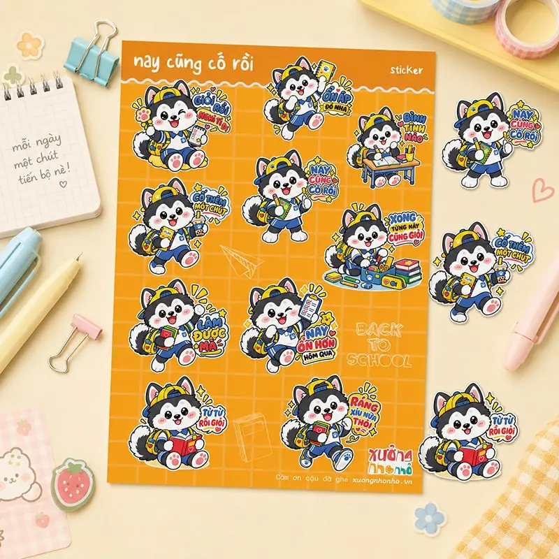 Sticker Bào Ngư A6 – Nay Cũng Cố Rồi